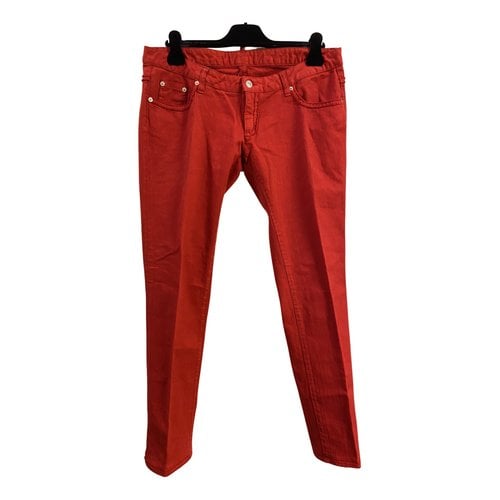 Pre-owned Dsquared2 Straight Jeans In Red