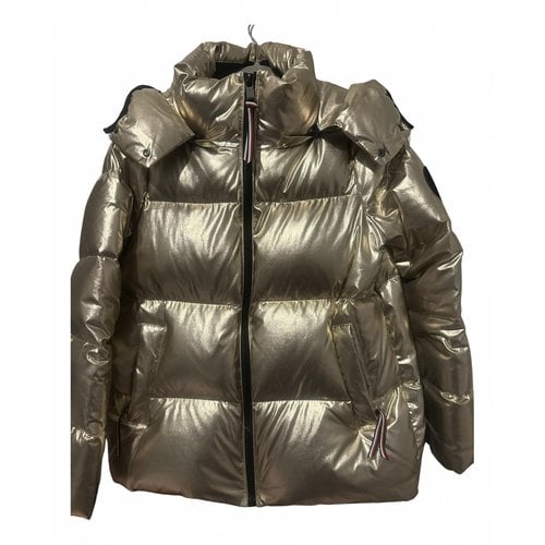 Pre-owned Tommy Hilfiger Leather Coat In Gold