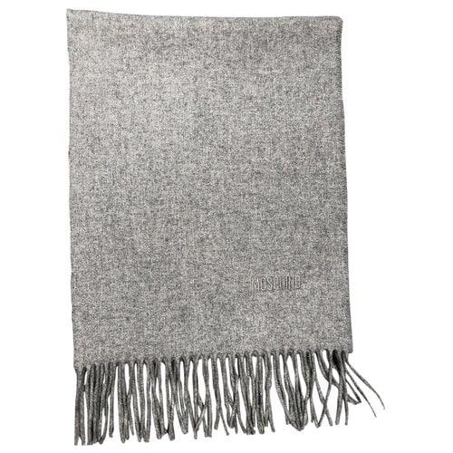 Pre-owned Moschino Wool Scarf In Grey