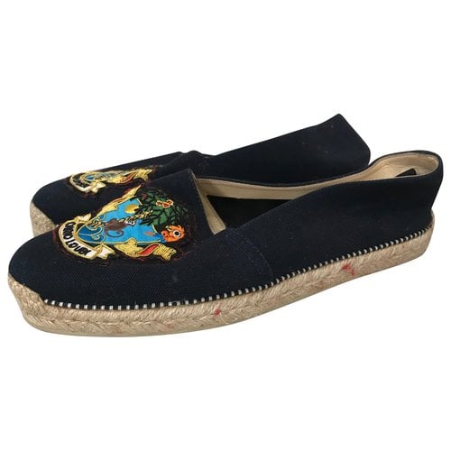 Pre-owned Christian Louboutin Cloth Espadrilles In Navy