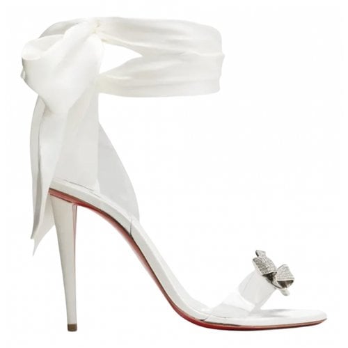 Pre-owned Christian Louboutin Cloth Sandals In White