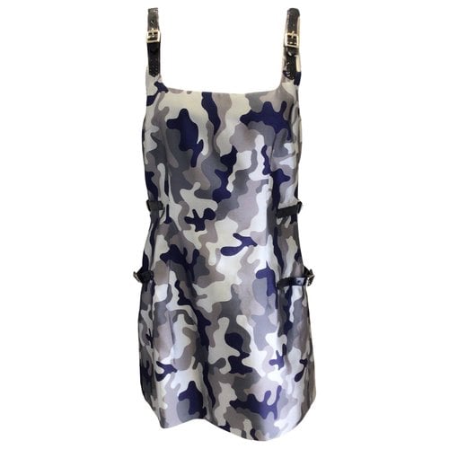 Pre-owned Christopher Kane Silk Mid-length Dress In Grey