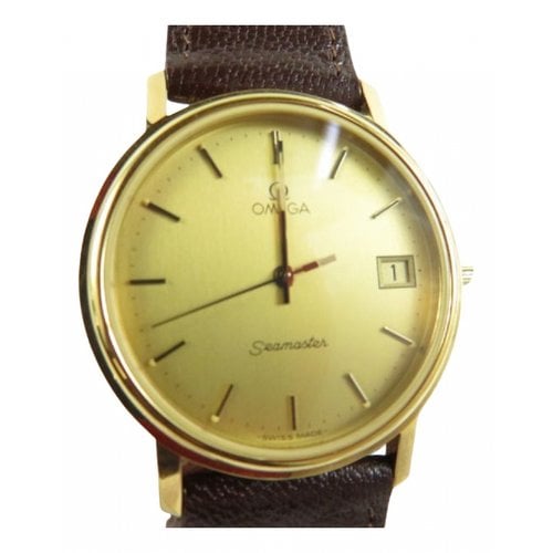 Pre-owned Omega Seamaster Watch In Brown