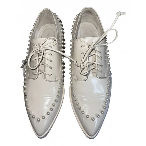 Pre-owned Simone Rocha Leather Lace Ups In White
