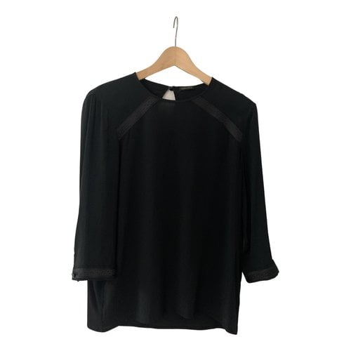 Pre-owned Versace Silk Blouse In Black