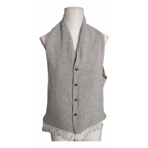 Pre-owned Emporio Armani Linen Vest In Grey