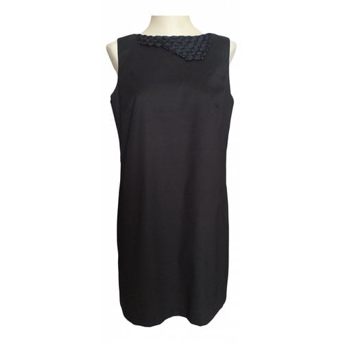 Pre-owned Piazza Sempione Silk Mini Dress In Black