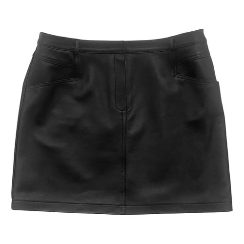 Pre-owned Baukjen Leather Mini Skirt In Black