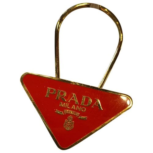 Pre-owned Prada Key Ring In Gold