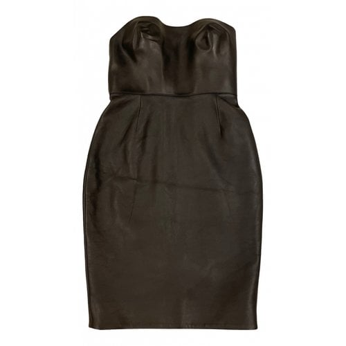 Pre-owned Alexander Wang Leather Dress In Black