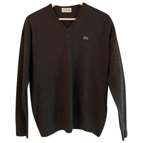Pre-owned Lacoste Wool Knitwear & Sweatshirt In Grey