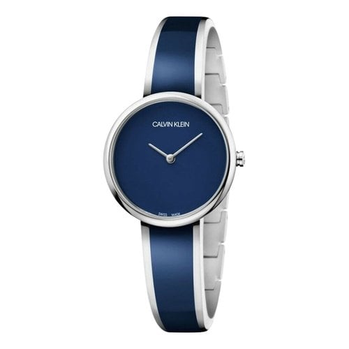 Pre-owned Calvin Klein Watch In Blue