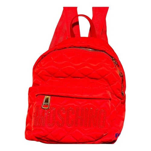 Pre-owned Moschino Backpack In Red