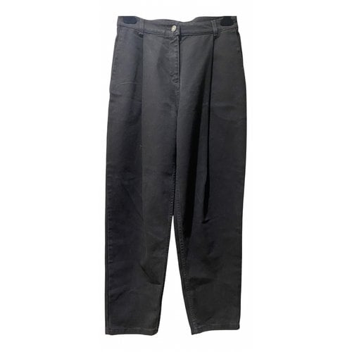 Pre-owned Magda Butrym Straight Pants In Black