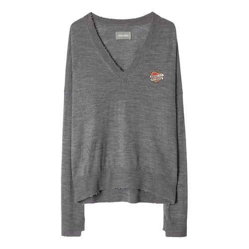 Pre-owned Zadig & Voltaire Fall Winter 2020 Wool Jumper In Grey