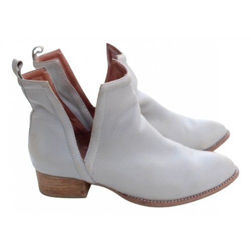 Pre-owned Jeffrey Campbell Leather Ankle Boots In Grey