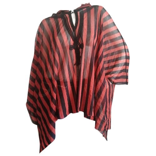 Pre-owned Jean Paul Gaultier Poncho In Red