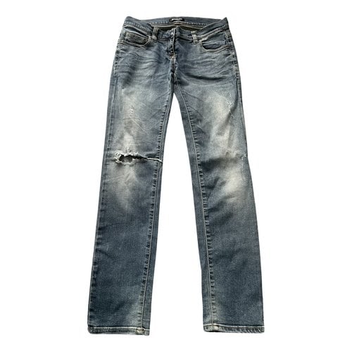 Pre-owned Balmain Straight Pants In Blue