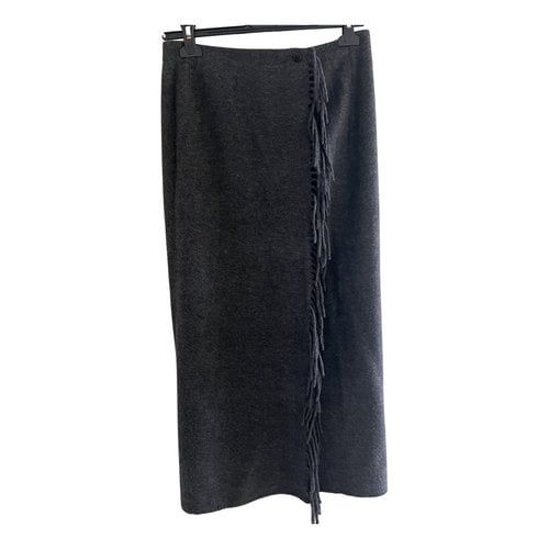 Pre-owned Etro Cashmere Maxi Skirt In Grey