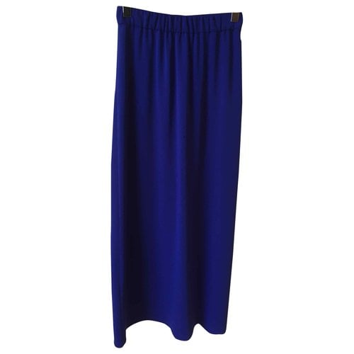 Pre-owned P.a.r.o.s.h Maxi Skirt In Blue