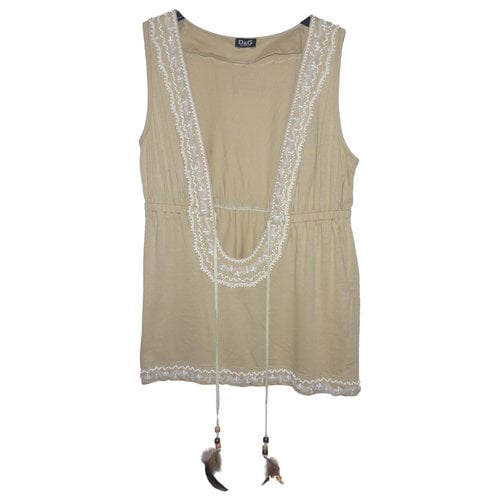Pre-owned D&g Blouse In Beige