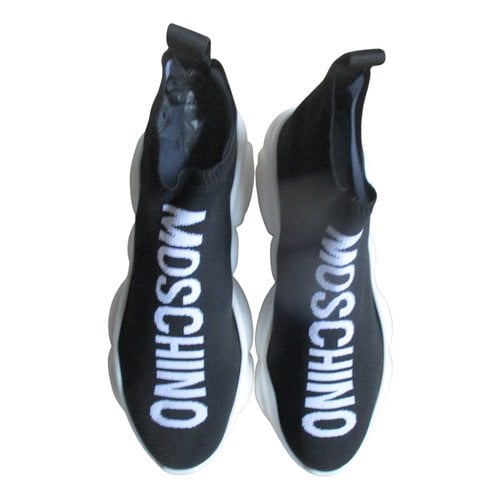Pre-owned Moschino Trainers In Black