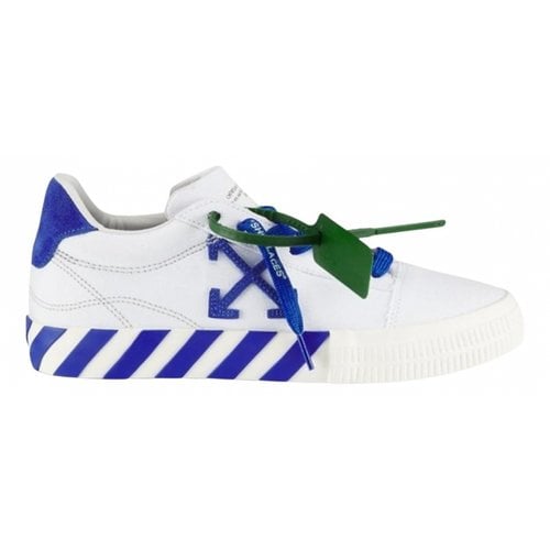 Pre-owned Off-white Cloth Trainers In Blue