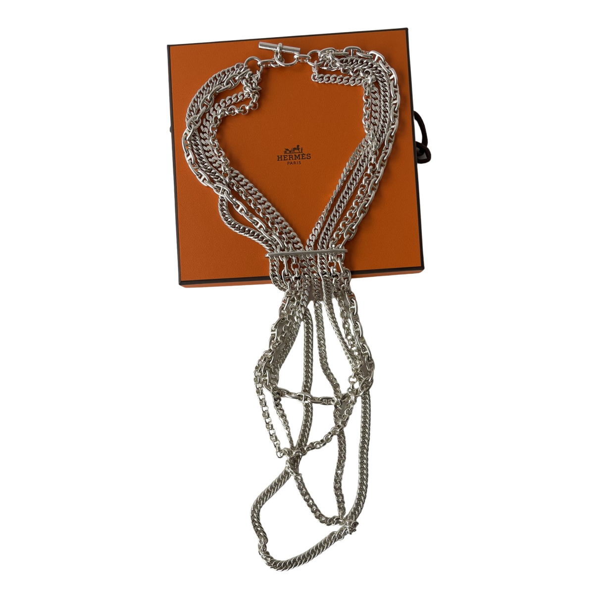 image of Hermès Farandole silver necklace