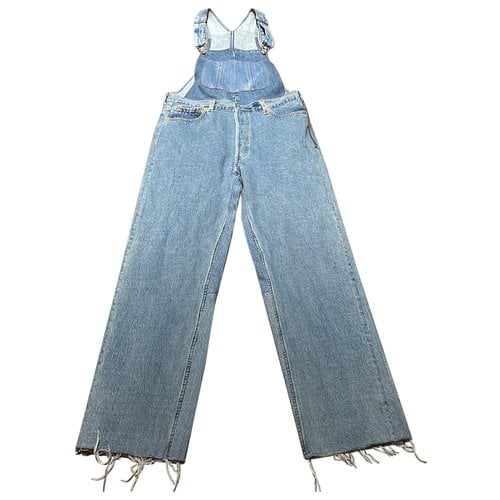 Pre-owned Re/done Overall In Blue