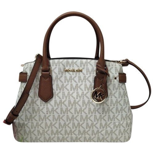 Pre-owned Michael Kors Leather Satchel In White