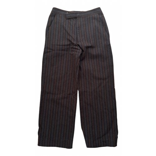 Pre-owned Marc Jacobs Wool Trousers In Brown
