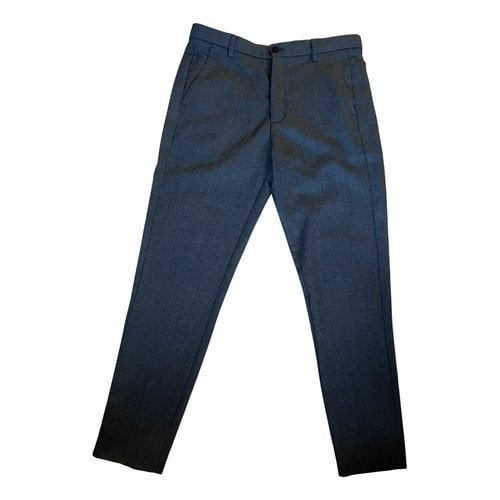 Pre-owned Won Hundred Wool Trousers In Anthracite