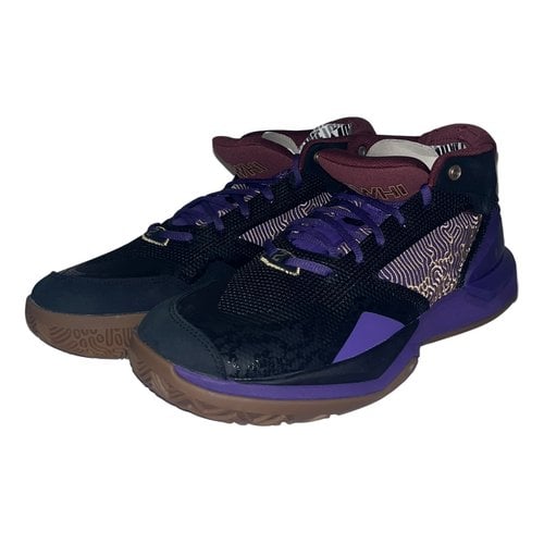 Pre-owned New Balance Leather Trainers In Purple