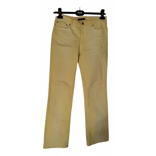 Pre-owned Roberto Cavalli Straight Jeans In Yellow