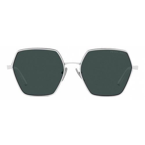 Pre-owned Prada Oversized Sunglasses In White