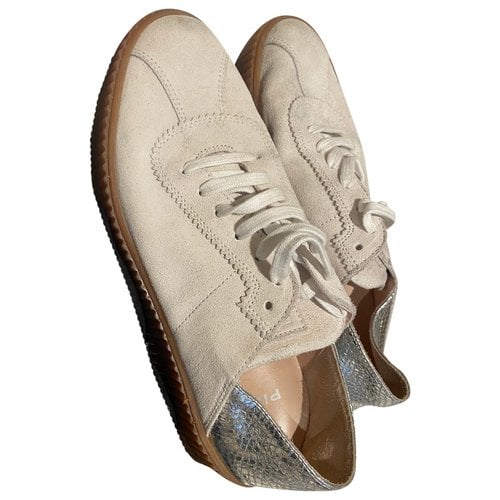 Pre-owned Pinko Trainers In Beige