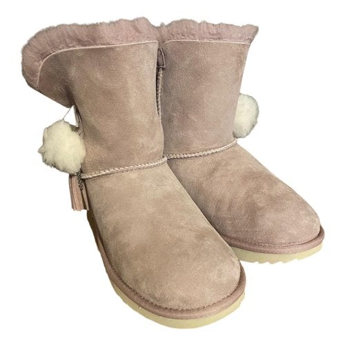 Pre-owned Ugg Shearling Snow Boots In Purple