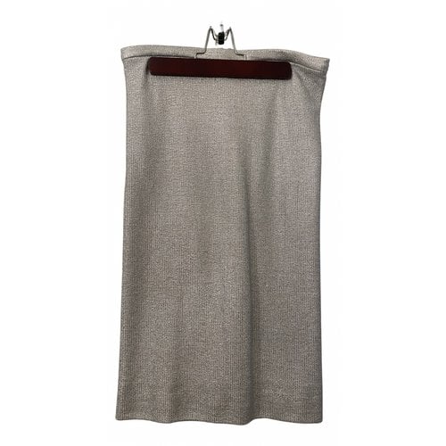 Pre-owned Diane Von Furstenberg Mid-length Skirt In Metallic