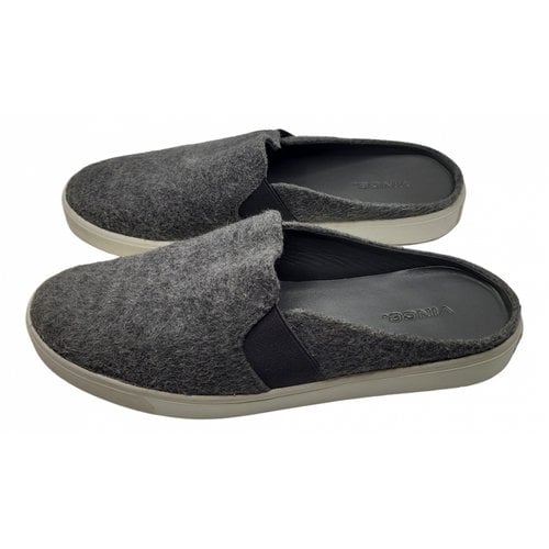 Pre-owned Vince Cloth Mules & Clogs In Grey