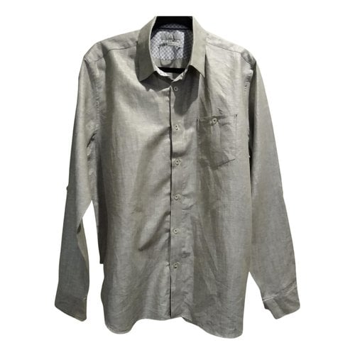 Pre-owned Ted Baker Linen Shirt In Grey