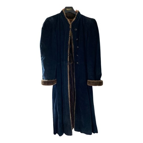 Pre-owned Saint Laurent Coat In Blue