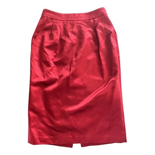 Pre-owned Blumarine Silk Mid-length Skirt In Red