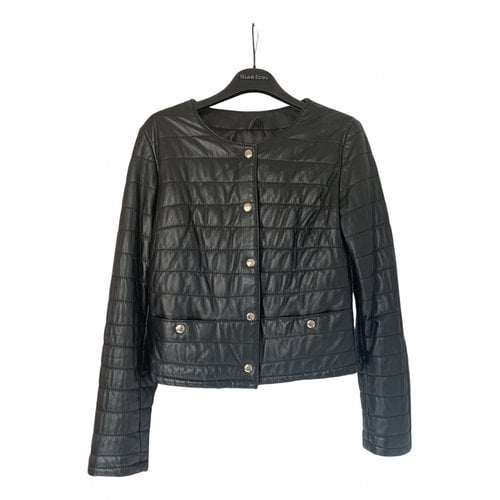 Pre-owned Emanuele Curci Leather Jacket In Black