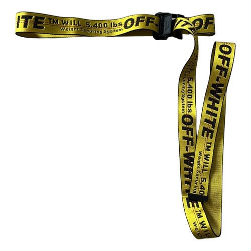 Pre-owned Off-white Belt In Yellow