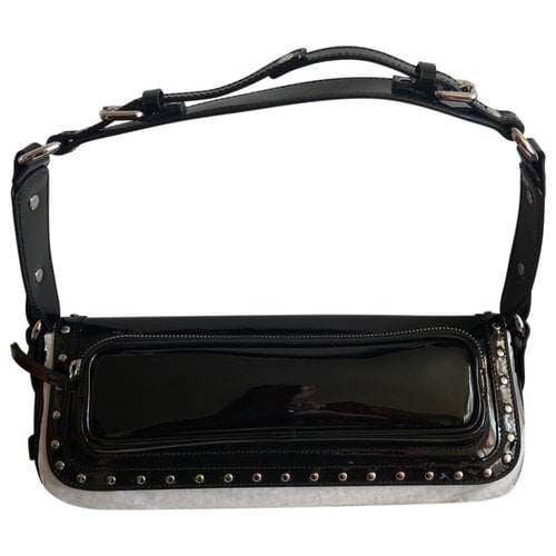Pre-owned By Far Leather Crossbody Bag In Black