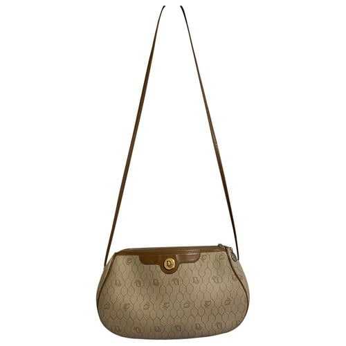 Pre-owned Dior Leather Crossbody Bag In Beige
