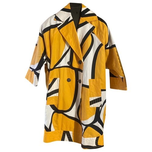 Pre-owned Diane Von Furstenberg Linen Coat In Multicolour