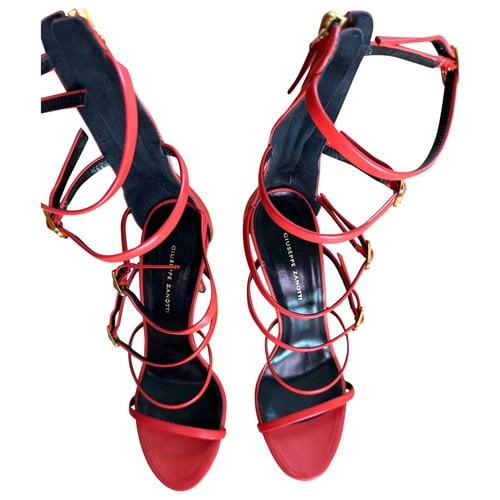 Pre-owned Giuseppe Zanotti Leather Sandal In Red