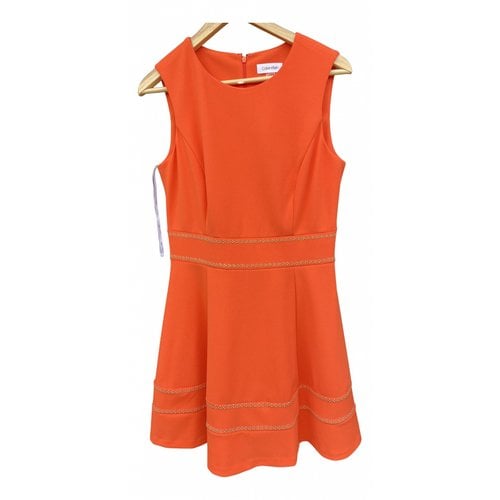 Pre-owned Calvin Klein Mid-length Dress In Orange