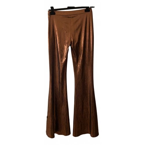 Pre-owned Weili Zheng Trousers In Metallic